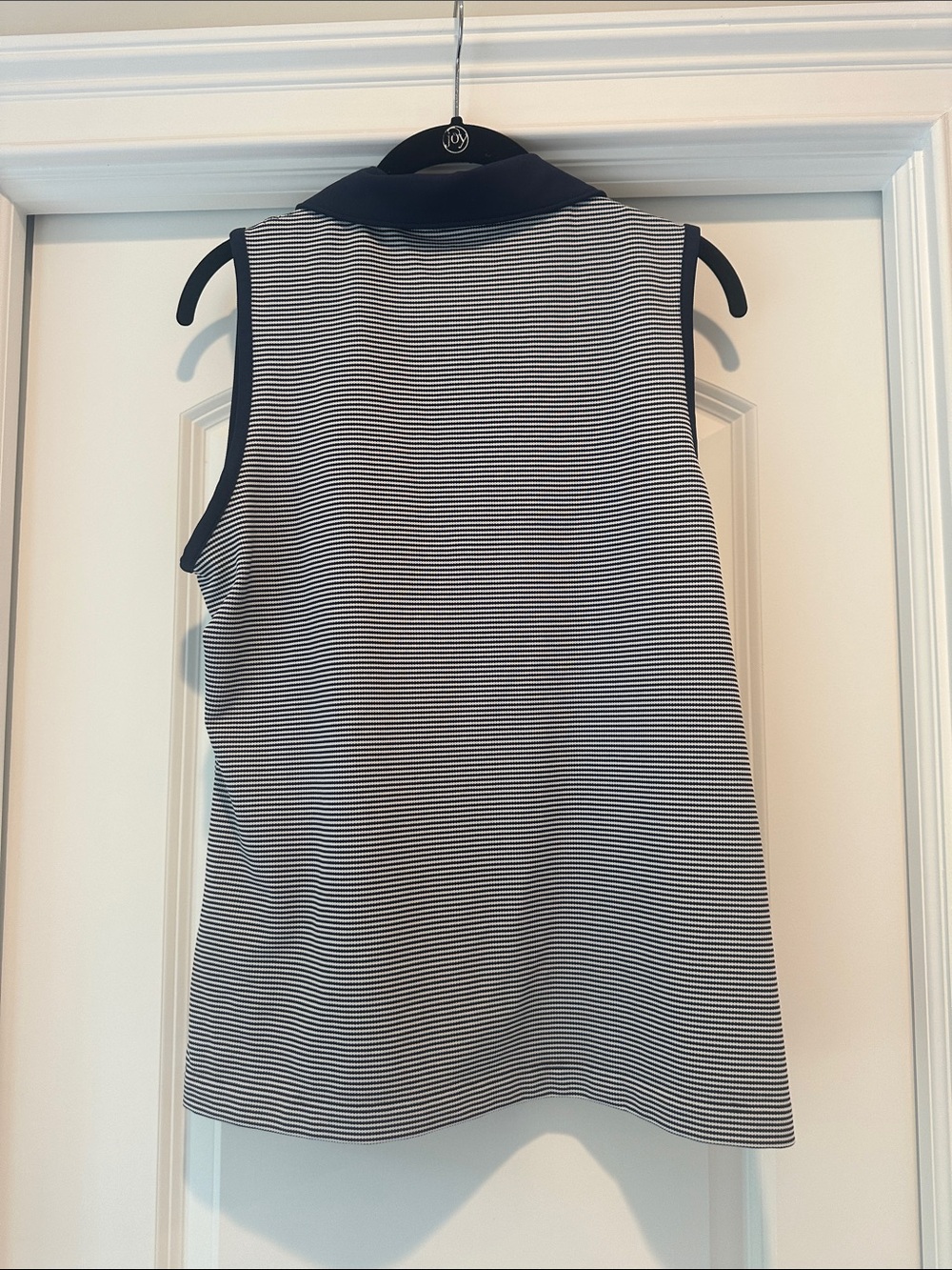 Vineyard Vines Navy & White Striped Sleeveless Performance Polo - Picture 3 of 3